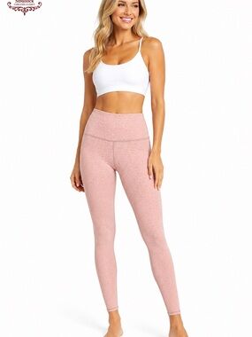 Y2 Define Your Inspiration Small Pink Leopard High Rise Yoga Leggings Made in US